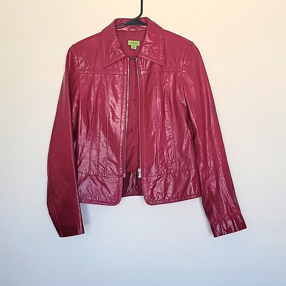 Vintage John Carlisle Red Leather Jacket